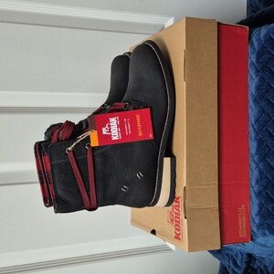 Kodiak Canora Plaid Waterproof Leather Women's Boots Size 8.5, New With Tags